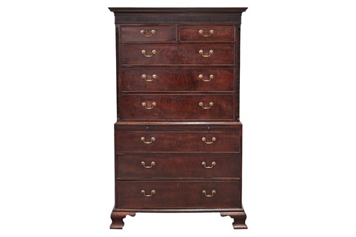 Lot 126 - A Chippendale period, George III 'Plum-Pudding'...