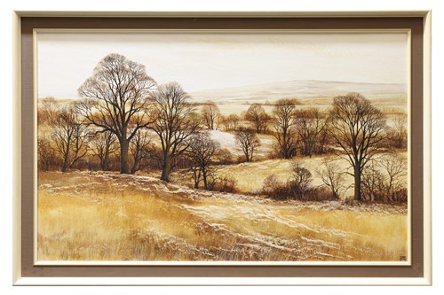 Lot 19 - Kathleen Caddick (b. 1937), Winter moorland...