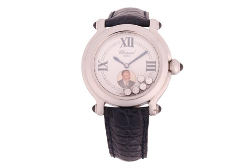 Lot 185 - A Chopard Happy Sport Stainless Steel...