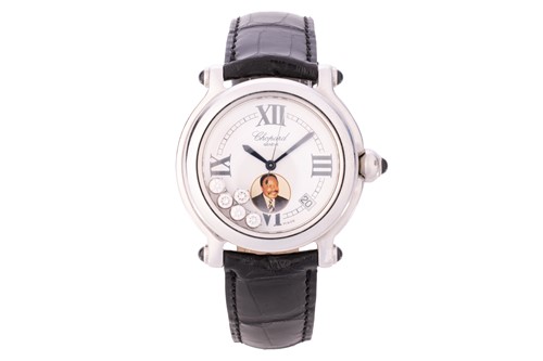 Lot 161 - A Chopard Happy Sport Stainless Steel...