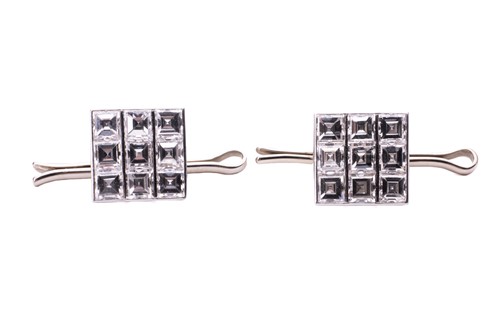 Lot 185 - Van Cleef & Arpels - a boxed diamond dress set,...