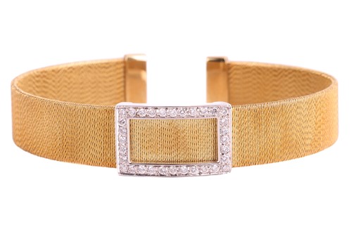 Lot 100 - Moussaieff - a diamond set cuff bangle,...