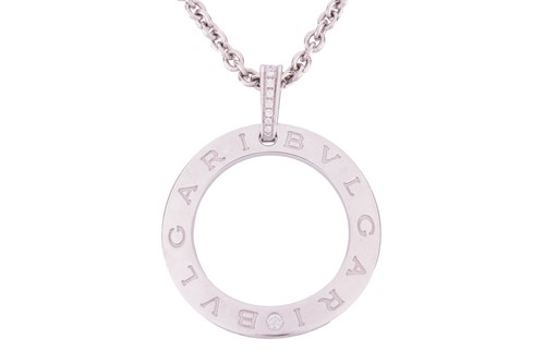 Lot 49 - Bulgari - an 18ct white gold and diamond set...