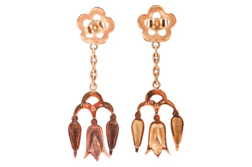 Lot 100 - An Ilias Lalaounis necklace and earring suite,...