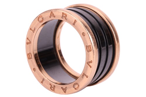 Lot 46 - Bulgari - an 18ct rose gold and ceramic B Zero...