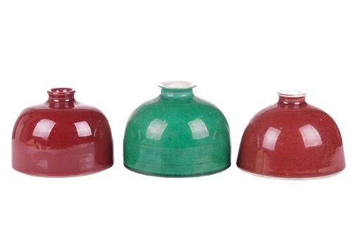 Lot 17 - A Chinese peach bloom red glazed porcelain...