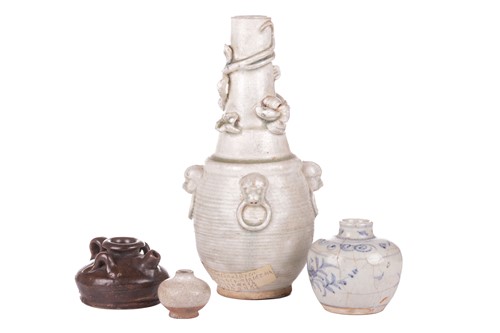 Lot 46 - A Chinese qinbai glazed porcelain vase of...