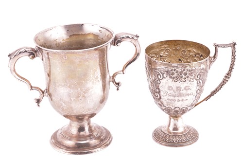 Lot 290 - A silver George III two-handled presentation...