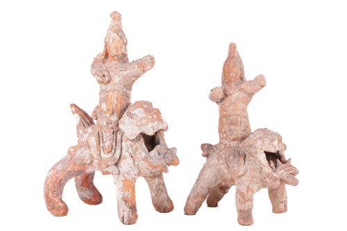 Lot 45 - A Chinese terracotta tomb figure of an archer...