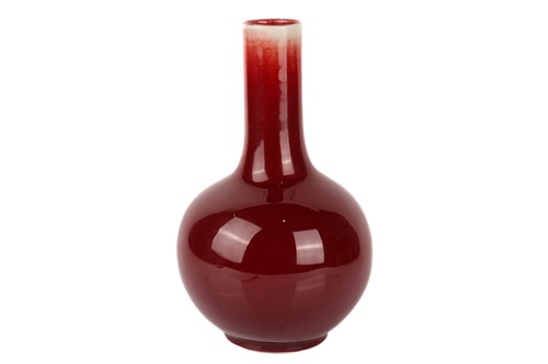 Lot 30 - A large Chinese Sang de Boeuf bottle vase,...