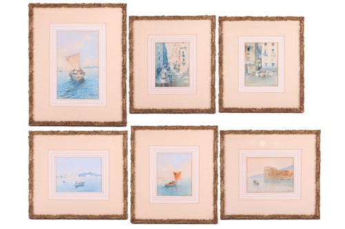 Lot 115 - Salvatore Petruolo (1857 - 1946), Six views of...