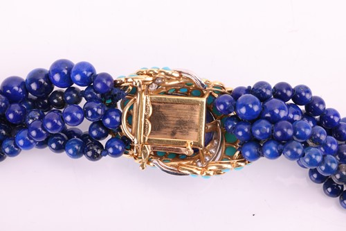 Lot 205 - Cartier - a torsade necklace and a single...