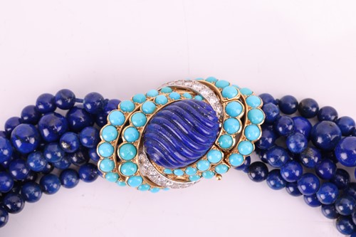 Lot 205 - Cartier - a torsade necklace and a single...