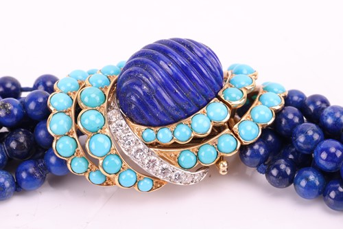 Lot 205 - Cartier - a torsade necklace and a single...