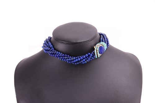 Lot 205 - Cartier - a torsade necklace and a single...