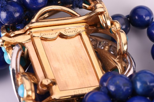 Lot 205 - Cartier - a torsade necklace and a single...