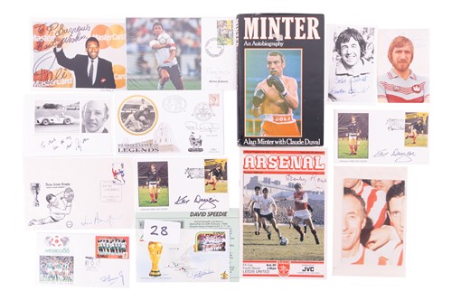 Lot 110 - A good collection of signed sporting items, to...