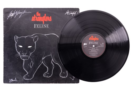 Lot 100 - The Stranglers: a signed 'Feline' LP, (Epic...
