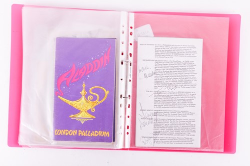 Lot 10 - A folder containing assorted signed celebrity...