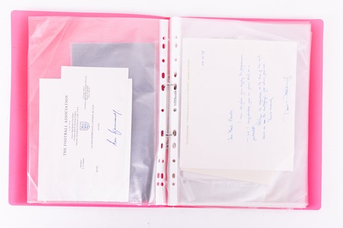 Lot 10 - A folder containing assorted signed celebrity...