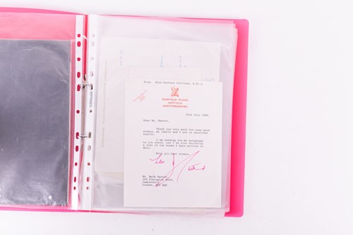 Lot 10 - A folder containing assorted signed celebrity...