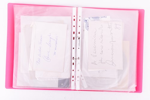 Lot 10 - A folder containing assorted signed celebrity...