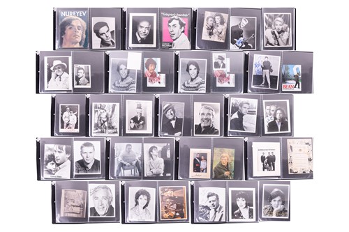 Lot 45 - A folder containing assorted signed celebrity...
