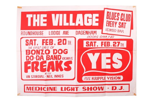 Lot 310 - An original 1971 concert promotional poster...