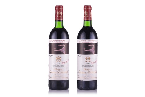 Lot 1 - Two Bottles of Chateau Mouton Rothschild 1ere...