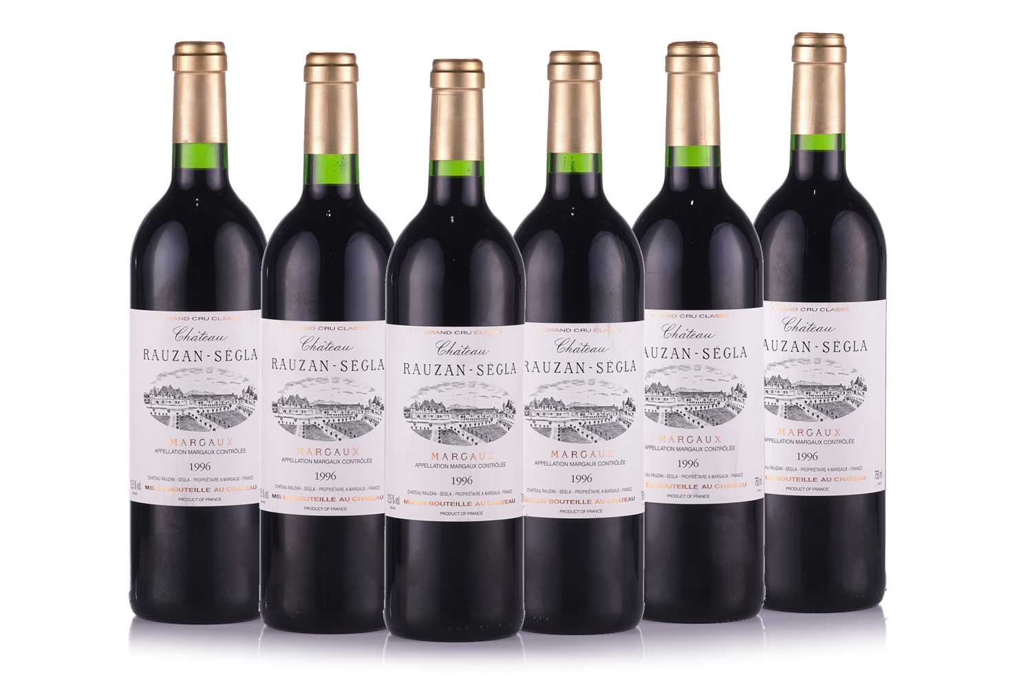 Lot 55 - Six Bottles of Chateau Rauzan Segla 2eme Grand...