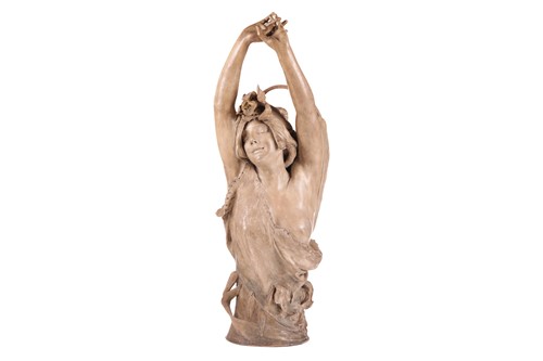 Lot 165 - A large Art Nouveau earthenware figure, in the...