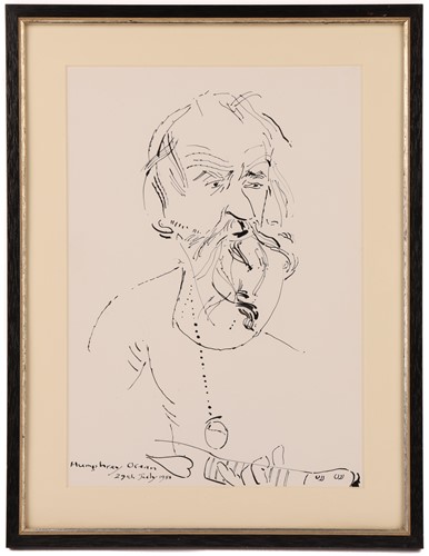 Lot 372 - Humphrey Ocean RA (b.1951), Portrait sketch of...