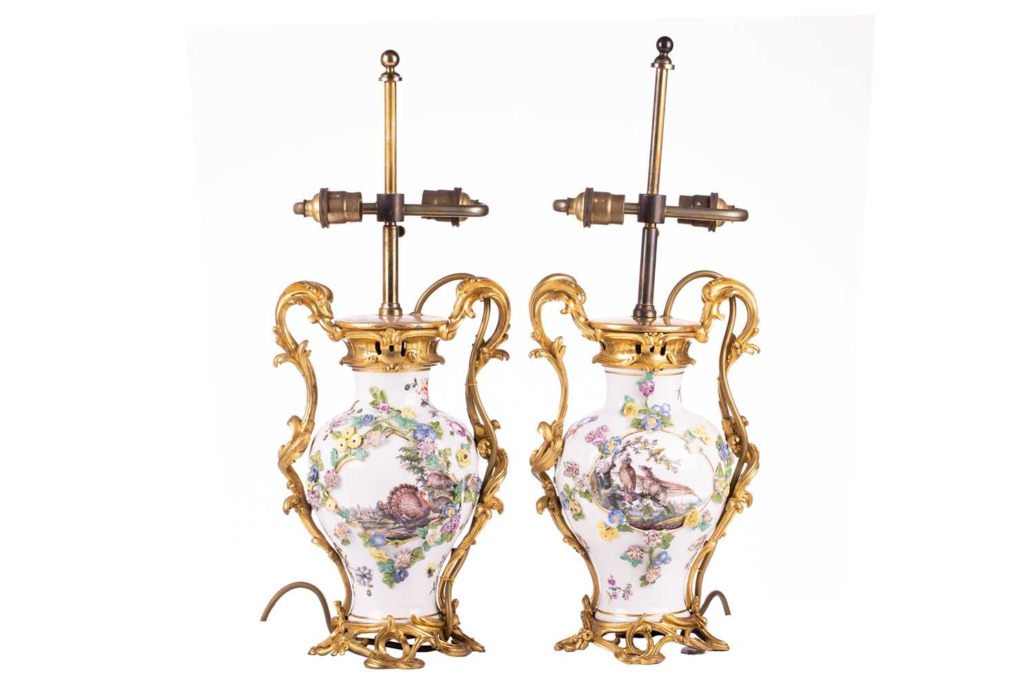 Lot 162 - A pair of 18th-century style Meissen porcelain...