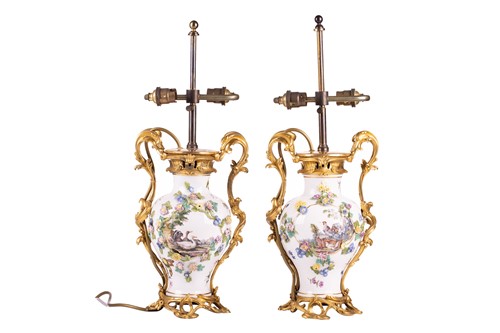 Lot 162 - A pair of 18th-century style Meissen porcelain...