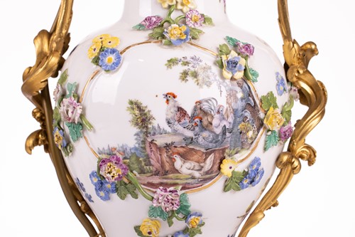 Lot 162 - A pair of 18th-century style Meissen porcelain...