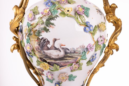 Lot 162 - A pair of 18th-century style Meissen porcelain...