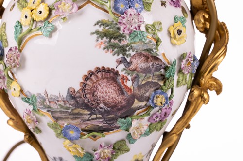 Lot 162 - A pair of 18th-century style Meissen porcelain...