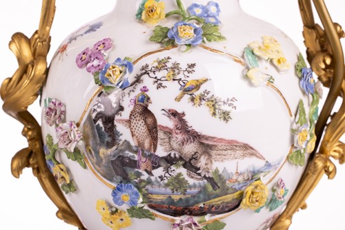 Lot 162 - A pair of 18th-century style Meissen porcelain...
