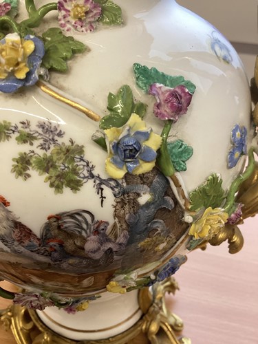 Lot 162 - A pair of 18th-century style Meissen porcelain...