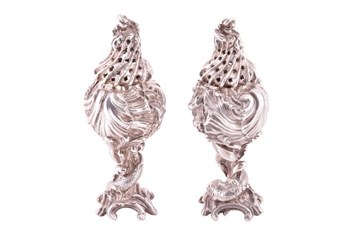 Lot 297 - A pair of Continental heavy-cast silver...