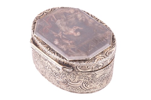 Lot 274 - A William IV heavy Britania silver oval cashew...