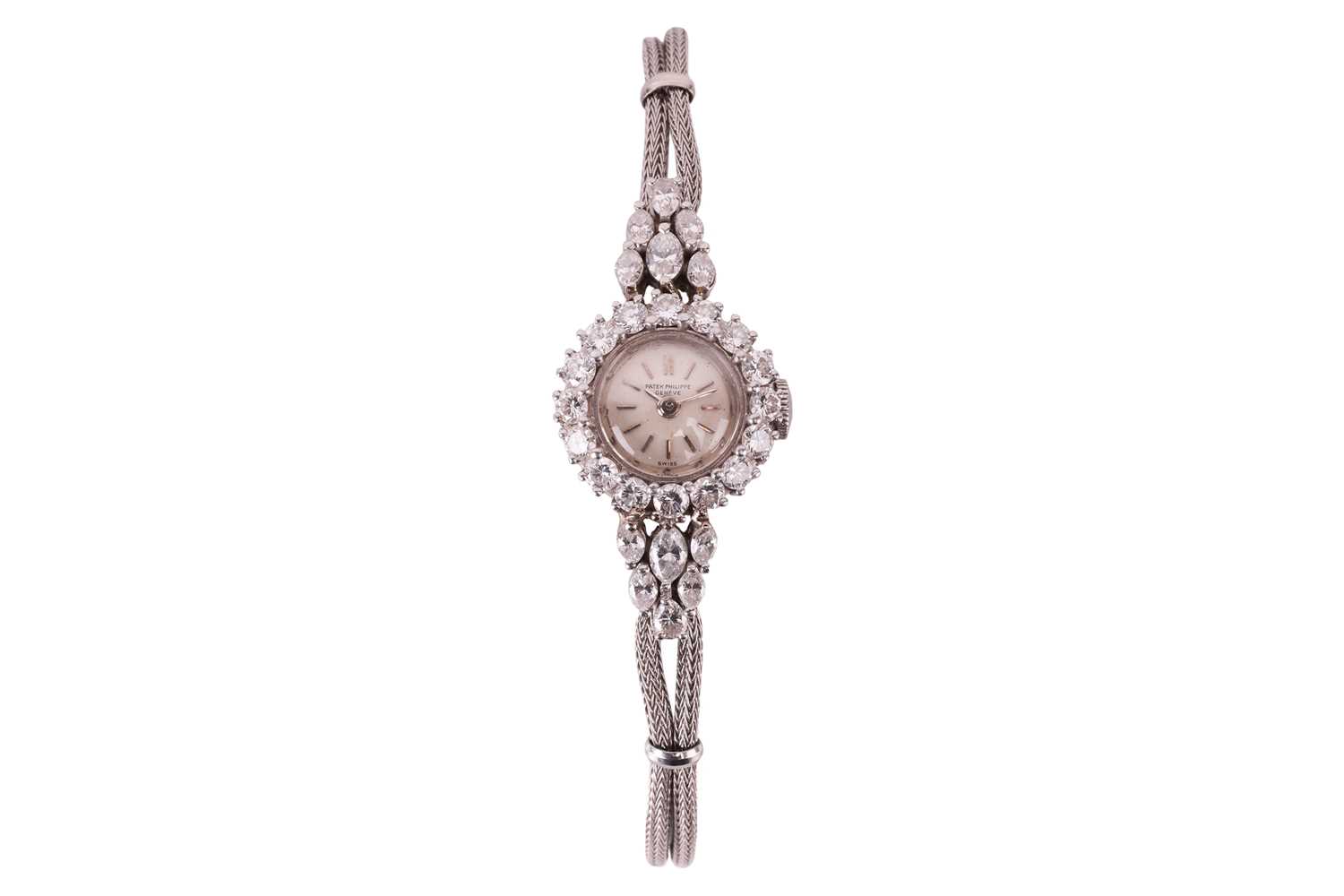 Lot 239 - A Patek Philippe 3289 diamond set lady's...