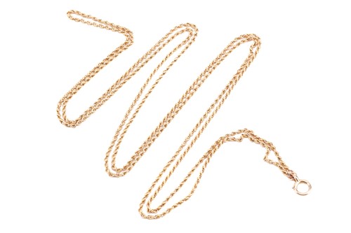 Lot 54 - A rope link guard chain measuring 150cm in...