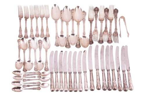 Lot 309 - A matched canteen of silver double struck...