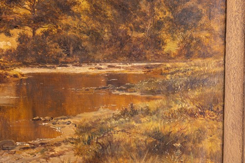 Lot 16 - R. Gallon (1845 - 1925), Landscape with a...