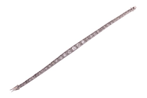 Lot 200 - An Art Deco diamond line bracelet circa 1920s,...