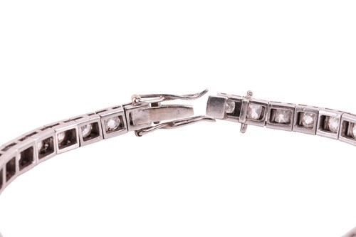 Lot 200 - An Art Deco diamond line bracelet circa 1920s,...