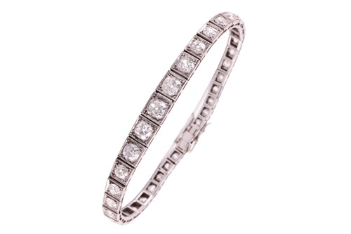 Lot 200 - An Art Deco diamond line bracelet circa 1920s,...