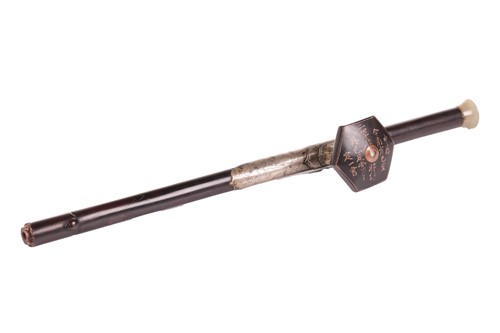 Lot 105 - A 19th/20th-century Chinese zitan wood opium...