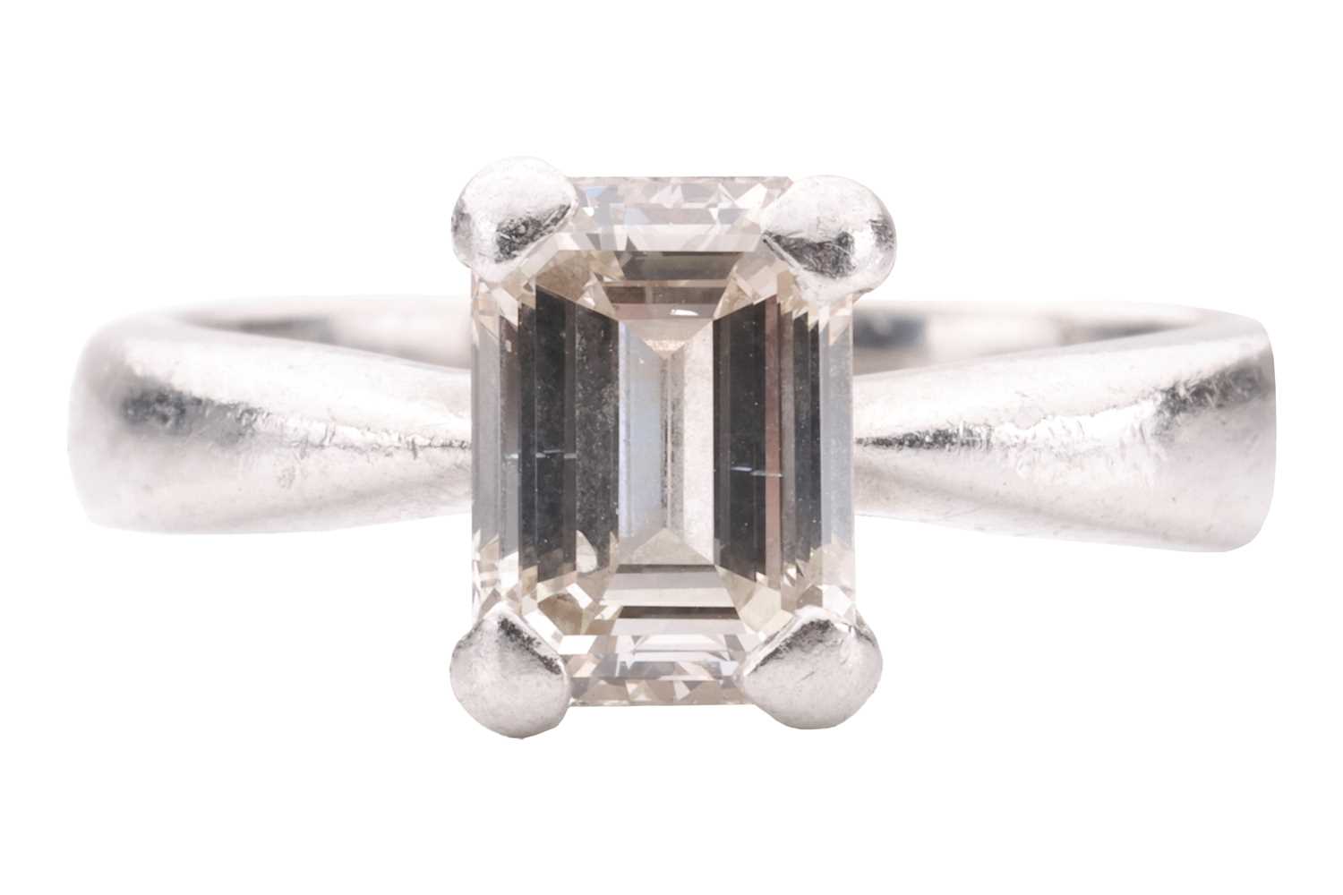 Lot 53 - A diamond solitaire ring, set with an...